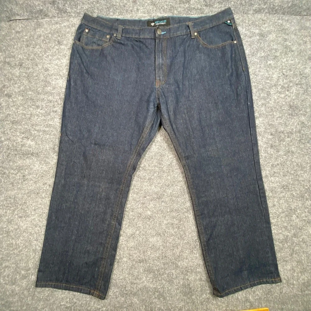 Enyce‎ Sean Combs Co Mens 50x32 Dark Wash Baggy Denim Jeans Relaxed Streetwear